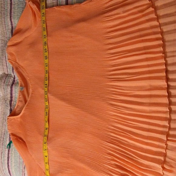Size L Lavena peach chiffon scrunch blouse - Picture 12 of 14